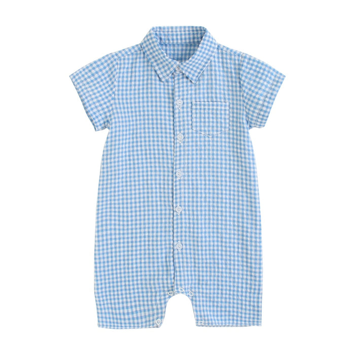 Baby Boys' Plaid Rompers
