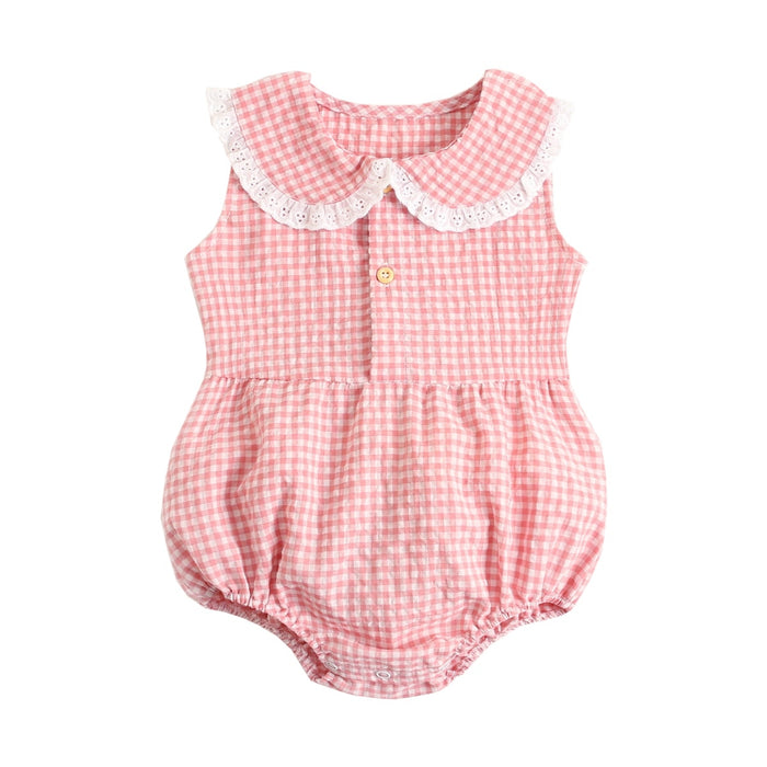 Charming Plaid Baby Suit