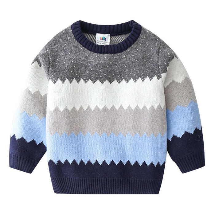 Winter Wonderland Mix Color Patchwork Sweater