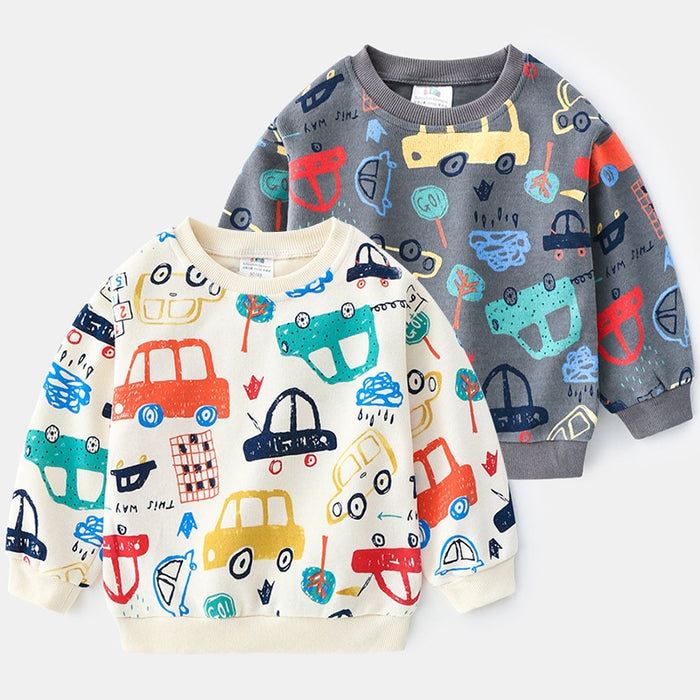 Baby Car Print Pullover