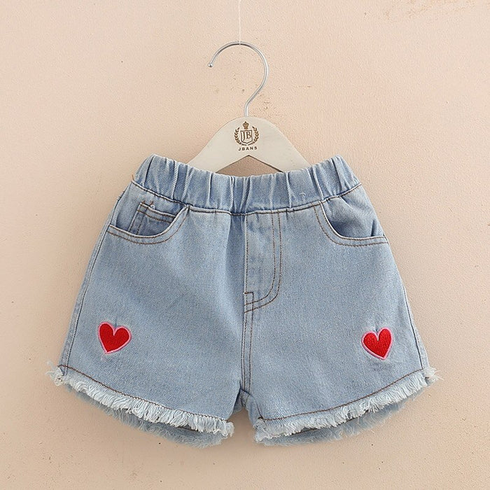 Summer Sun-Kissed Embroidered Denim Shorts