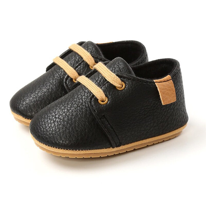 Charming Leather Baby Crib Shoes