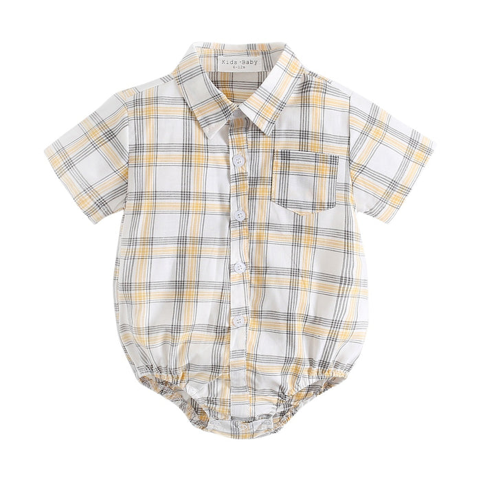 Checkered Rompers for Baby Boys