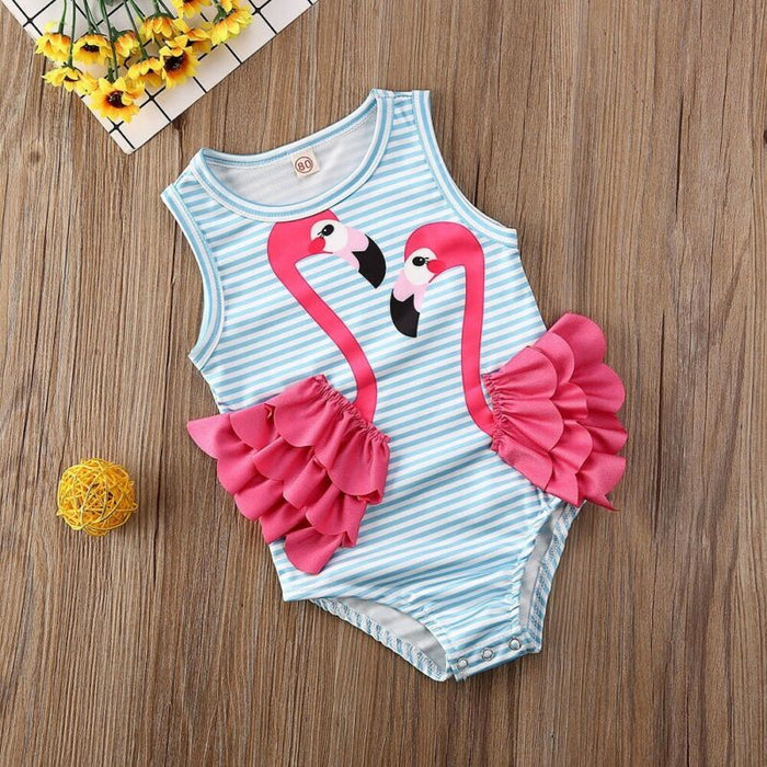 Flamingo Baby Girl's Swimsuit