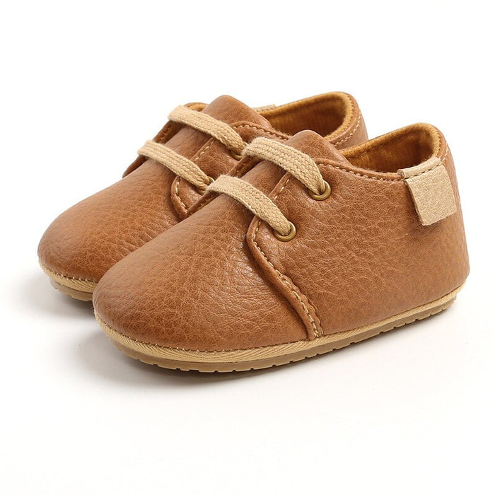 Charming Leather Baby Crib Shoes