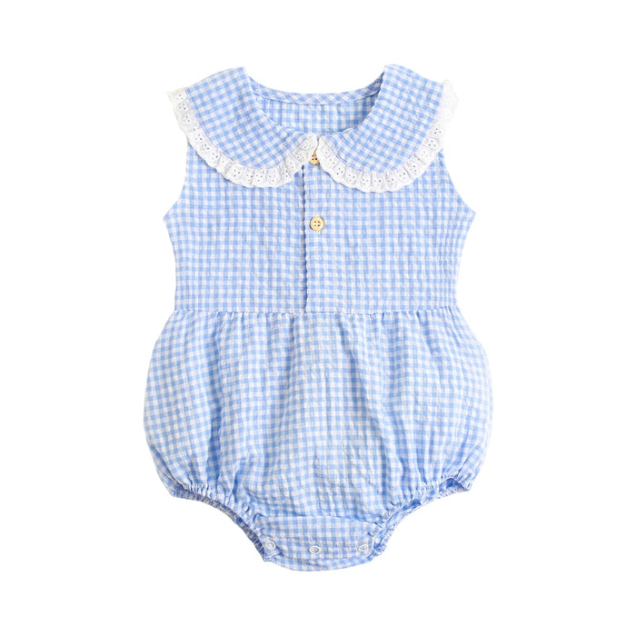 Charming Plaid Baby Suit