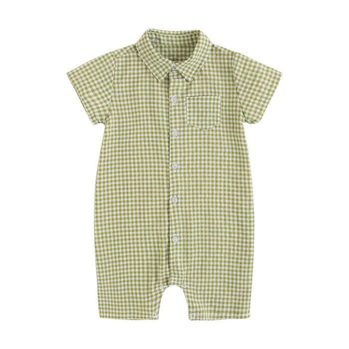 Baby Boys' Plaid Rompers
