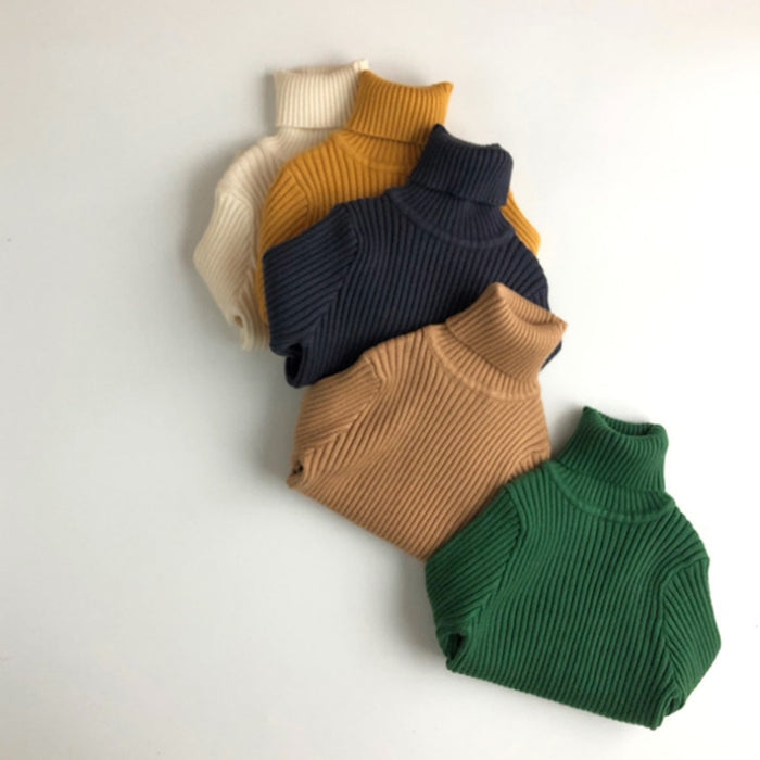 Snuggly Autumn Turtleneck Cotton Sweater