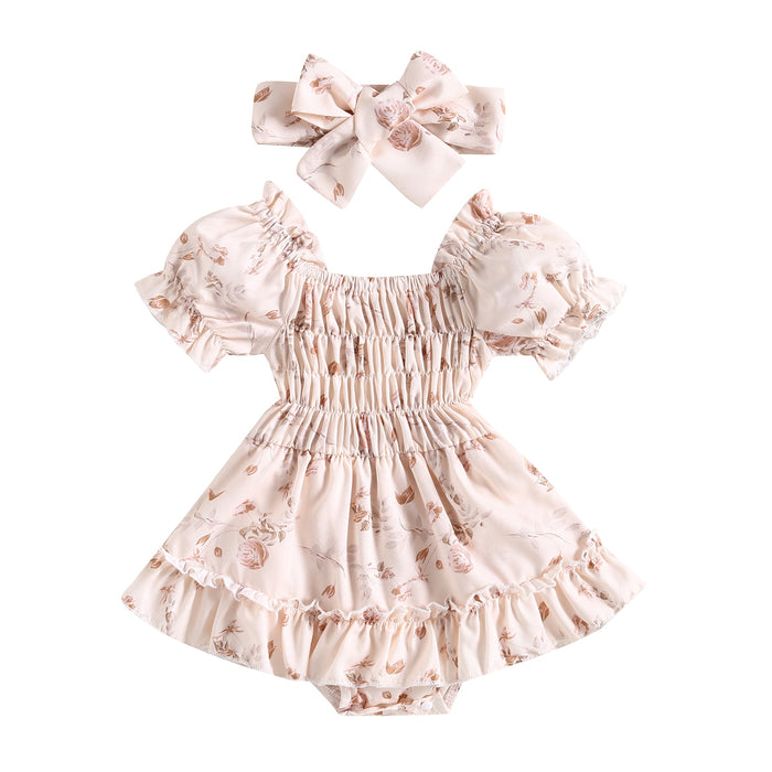 Floral Print Ruffle for Baby Girls