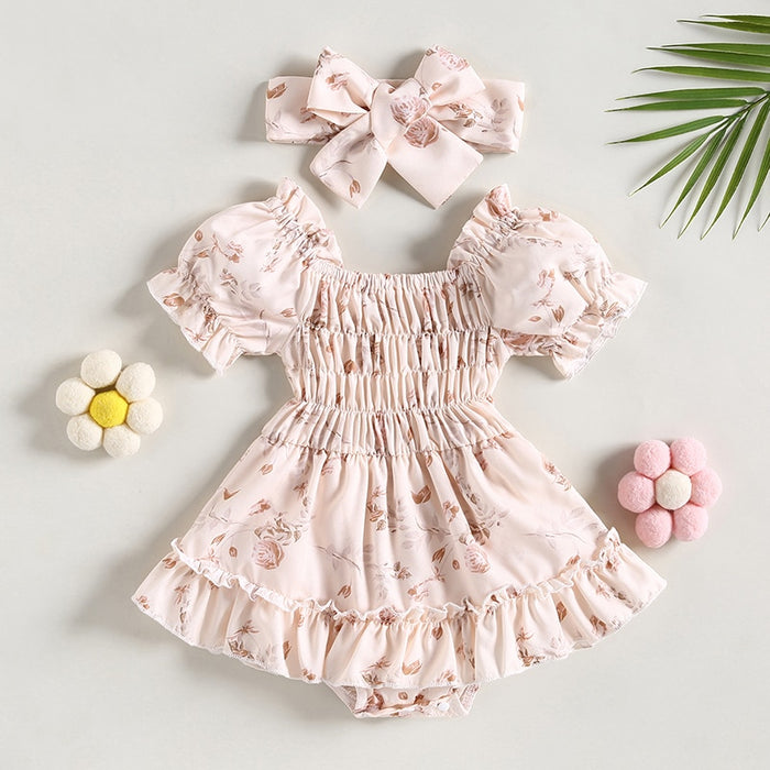 Floral Print Ruffle for Baby Girls