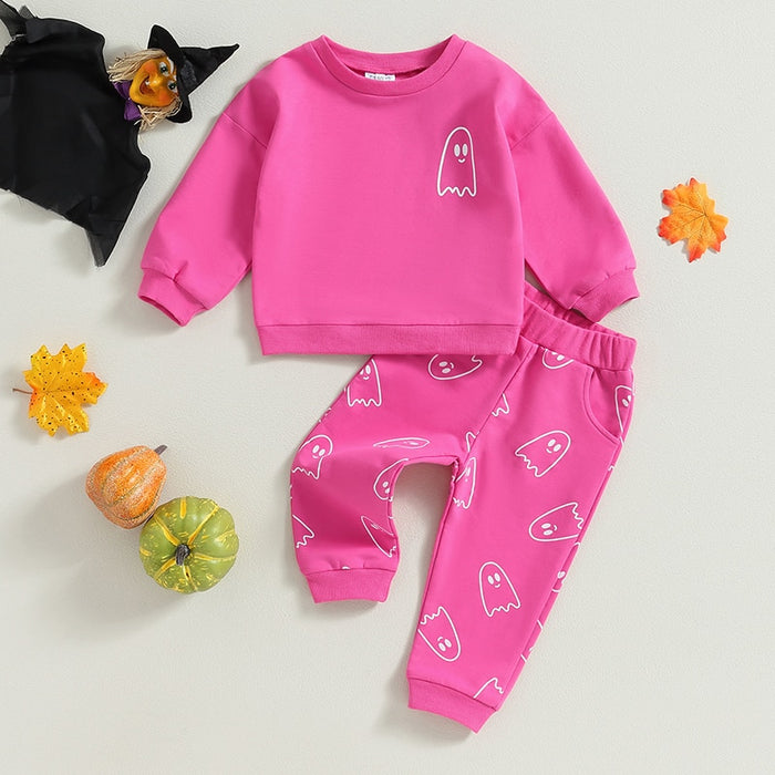 Cute Ghost Print Outfit Set