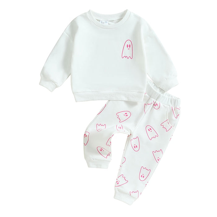 Cute Ghost Print Outfit Set
