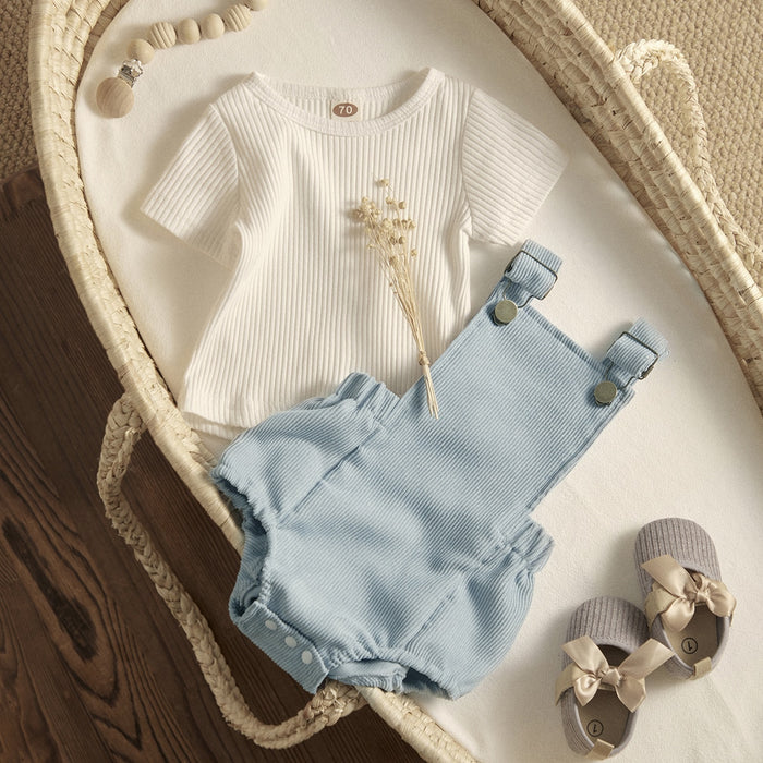 Romper Set with Overalls