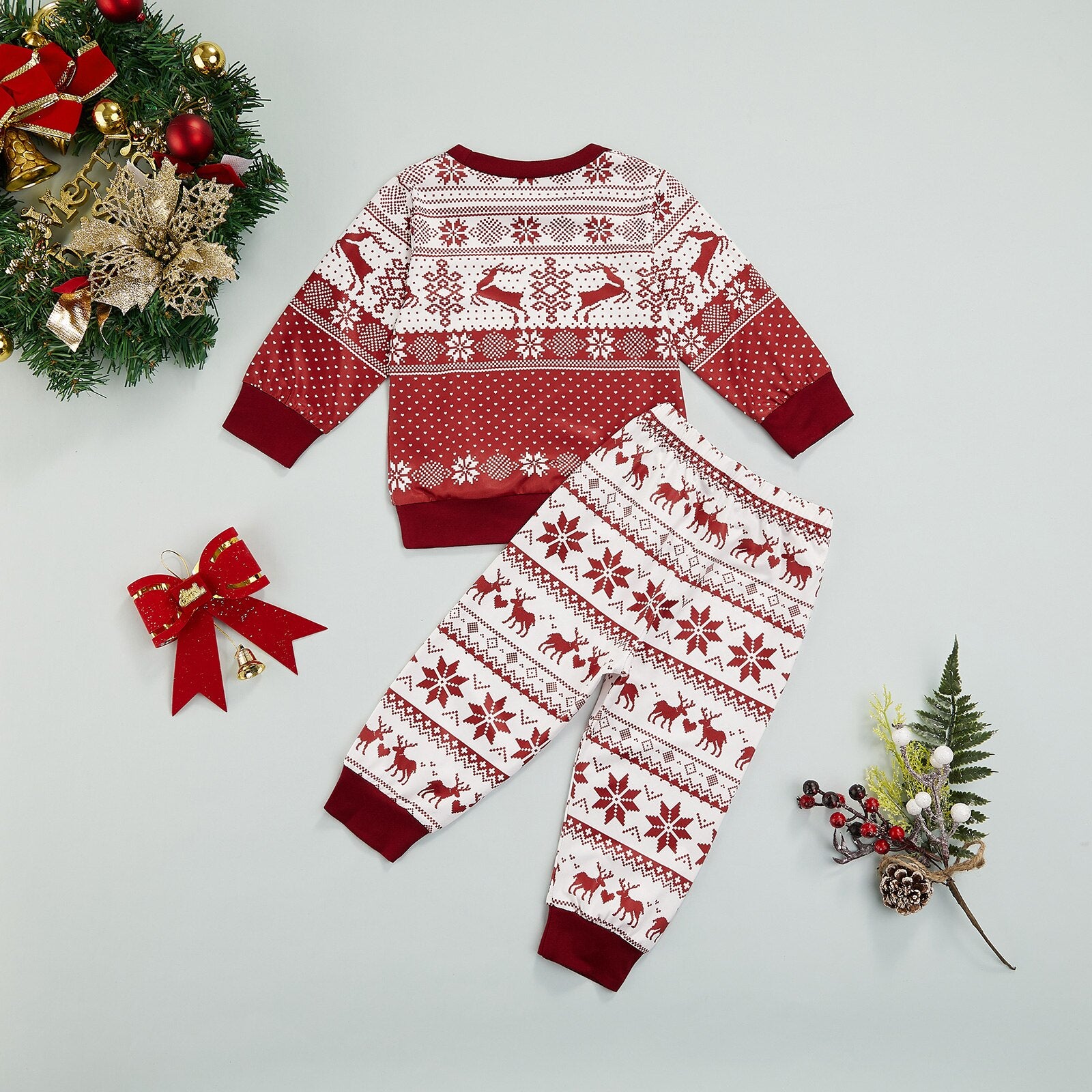 Holiday Print Kids Outfit