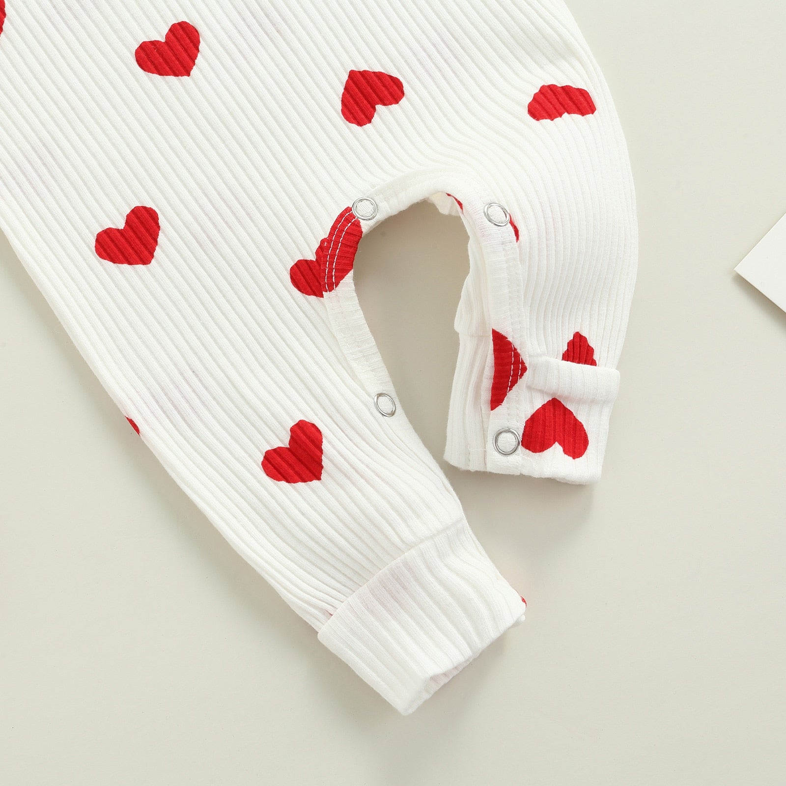 Heart Print Jumpsuit with Matching Headband