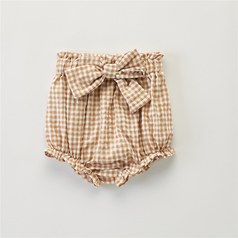 Bow Knot Plaid Bloomers