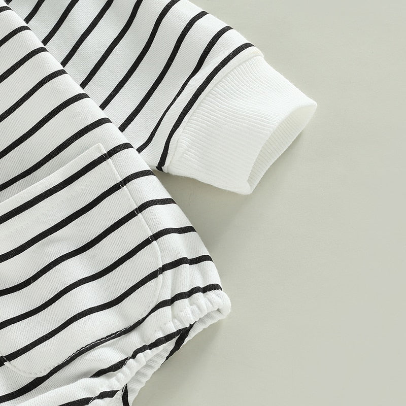 2-Pocket Stripe Bodysuit