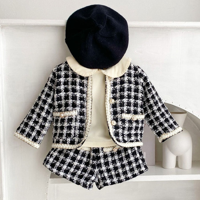 Stylish Geometric Baby Girls' Coat