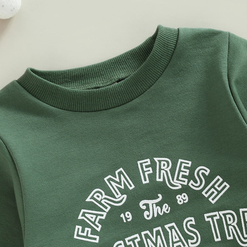 Farm Fresh Christmas Tree Green Baby Bodysuit