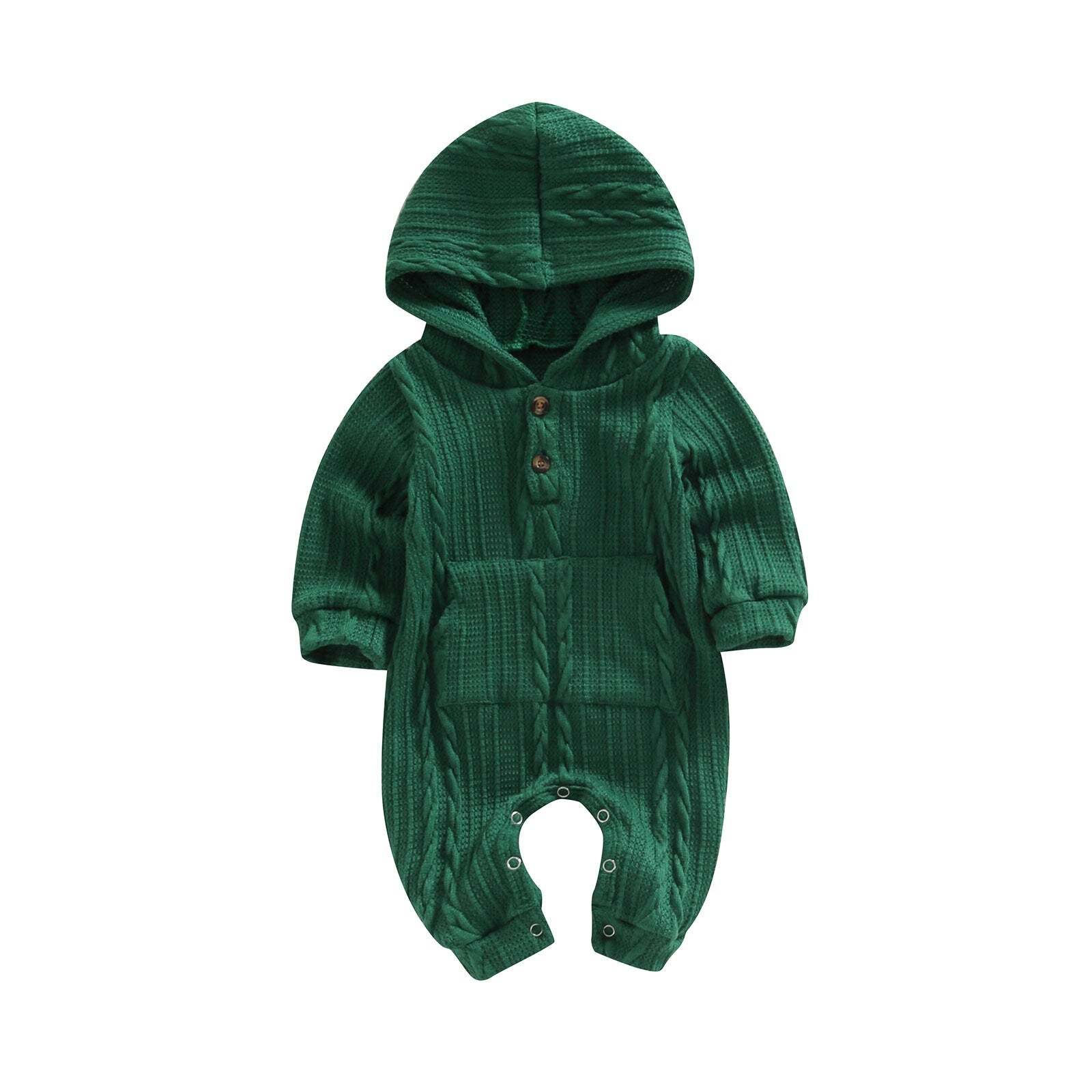 Long Sleeved Solid Colored Baby Jumpsuit