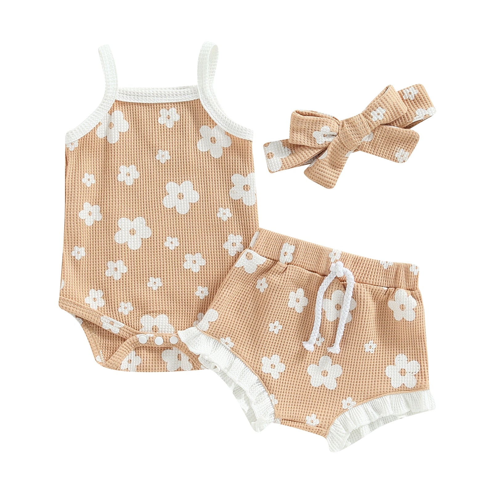 Floral Romper With Matching Topknot Headband