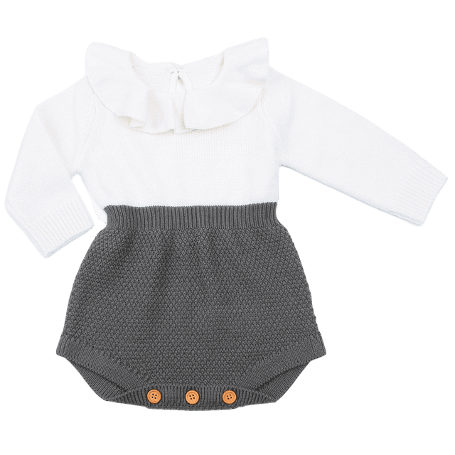 Winter Knitted Patchwork Romper